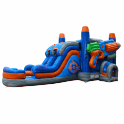 Hyper Blast Double Splash Bounce House W/Slide